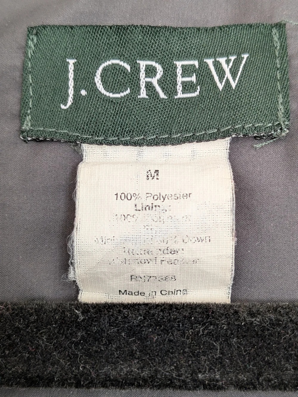 J.CREW Down Puffer Coat Belted Hooded Parka Jacket Black Size M Mid-Thigh Length